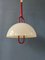 Red Frame Pendant Lamp with White Acrylic Glass Shade 5