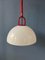 Red Frame Pendant Lamp with White Acrylic Glass Shade 7