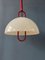 Red Frame Pendant Lamp with White Acrylic Glass Shade 1