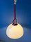 Red Frame Pendant Lamp with White Acrylic Glass Shade 2