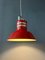Space Age Red Bucket Pendant Lamp from Ateljé Lyktan 7