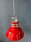 Space Age Red Bucket Pendant Lamp from Ateljé Lyktan 5