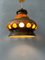 Mid-Century West German Red and Black Ceramic Pendant Lamp, Image 2