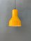 Space Age Industrial Yellow Metal Shaped Pendant Light 8