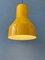 Lámpara colgante industrial en forma de metal amarillo de la era espacial, Imagen 3