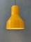 Lámpara colgante industrial en forma de metal amarillo de la era espacial, Imagen 6