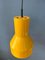 Lámpara colgante industrial en forma de metal amarillo de la era espacial, Imagen 10