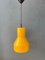 Lámpara colgante industrial en forma de metal amarillo de la era espacial, Imagen 1