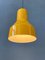 Lámpara colgante industrial en forma de metal amarillo de la era espacial, Imagen 2