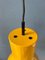 Space Age Industrial Yellow Metal Shaped Pendant Light 9