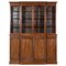 19th Century English Mahogany Arched Glazed Bookcase Cabinet, 1880s 1