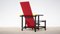 Roter & Blauer Stuhl von Gerrit Rietveld für Cassina, 1890er 3