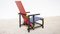 Roter & Blauer Stuhl von Gerrit Rietveld für Cassina, 1890er 8