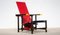 Roter & Blauer Stuhl von Gerrit Rietveld für Cassina, 1890er 1