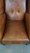 Large English Leather Wing Chair, Image 6