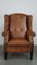 Large English Leather Wing Chair, Image 1