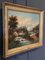 Paisaje ribereño y montañas en la distancia, de finales del siglo XIX, óleo sobre lienzo, enmarcado, Imagen 3