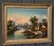 Paesaggio sul bordo di un corso d'acqua, fine XIX secolo, olio su tela, con cornice, Immagine 1