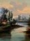 Paesaggio sul bordo di un corso d'acqua, fine XIX secolo, olio su tela, con cornice, Immagine 5