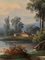 Landscape at the Edge of a Watercourse, Late 19th Century, Oil on Canvas, Framed 9