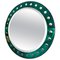 Espejo veneciano circular con bordes verde esmeralda, Imagen 1