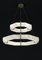 Lámpara colgante Efesto doble de latón cepillado de Alabastro Italiano, Imagen 2