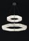Lámpara colgante Efesto doble de metal plateado brillante de Alabastro Italiano, Imagen 2