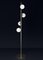 Lámpara de pie Ofione de metal negro cepillado de Alabastro Italiano, Imagen 2