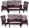 19th Century Chinese Armchairs, Canapes and Tables, Set of 4 2