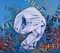 Manta azul tejida a mano de Litolff, Alemania, Imagen 9