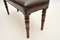 Victorian Leather and Oak Stool, 1860s, Image 8