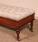19th Century Walnut Bench Covered in Chesterfield Padded Fabric 6