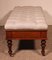 19th Century Walnut Bench Covered in Chesterfield Padded Fabric, Image 3