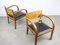Große italienische Art Deco Sessel aus Holz & schwarzem Kunstleder, 2 . Set 6