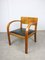 Große italienische Art Deco Sessel aus Holz & schwarzem Kunstleder, 2 . Set 15