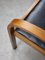 Große italienische Art Deco Sessel aus Holz & schwarzem Kunstleder, 2 . Set 12