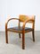 Große italienische Art Deco Sessel aus Holz & schwarzem Kunstleder, 2 . Set 8