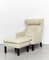 Mid-Century Wingback Chair & Ottoman attributed to Børge Mogensen, Set of 2 1