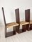 Dining Chairs in Lacquered Wood and Straw Seat, Italy, 1970s, Set of 6 16