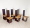 Esszimmerstühle mit Sitz aus lackiertem Holz & Stroh, Italien, 1970er, 6er Set 24