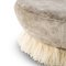 Pearl Velvet and Cream Ostrich Feather Footstool by Egg Designs 4