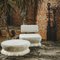 Pearl Velvet and Cream Ostrich Feather Footstool by Egg Designs 5