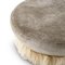 Pearl Velvet and Cream Ostrich Feather Footstool by Egg Designs 3