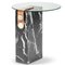 Glass and Brass and Marble Patch Side Table by Egg Designs 2