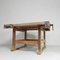 Large Square Workbench with 4 Vices, 1950s 1