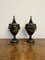 French Hand Painted Toleware Chestnut Urns, 1930, Set of 2, Image 1