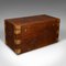 Vintage Art Deco English Campaign Silver Chest in Teak & Brass, 1940s, Image 1