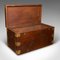 Vintage Art Deco English Campaign Silver Chest in Teak & Brass, 1940s 2