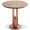 Burnished Copper and Brown Emperador Marble Round Side Table by Egg Designs 3