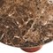 Runder Beistelltisch aus brüniertem Kupfer & braunem Emperador Marmor von Egg Designs 9